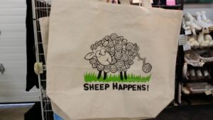 Our new totes featuring the Dreamweaver Fiber exclusive "Sheep Happens" artwork has been one of the exciting new products for 2018. 